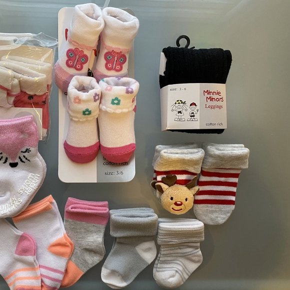 Baby Girl 0-12 Months Socks Bundles. - Picture 2 of 2